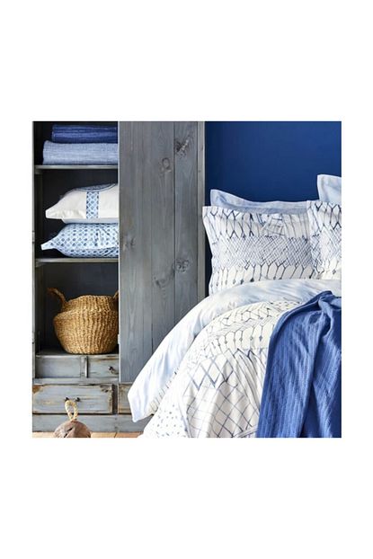 Karaca Home Lisle Mavi Rnf Cift Kisilik Nevresim Takimi Trendyol