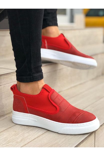 Boa Ba0202 Bagciksiz Rahat Kalin Taban Kirmizi Erkek Spor Ayakkabi Trendyol