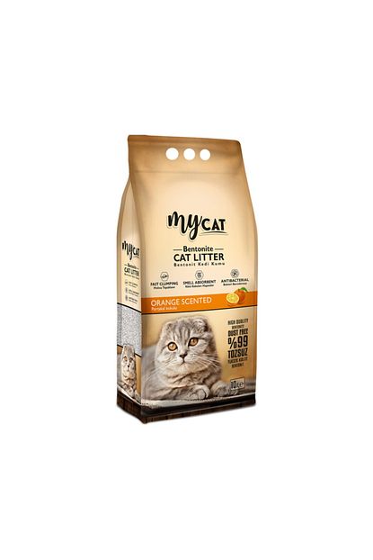 My Cat Portakalli Topaklasan Bentonit Ince Taneli Kedi Kumu 10lt Trendyol
