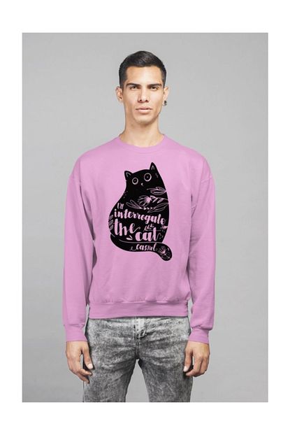 Angemiel Wear Cicekli Kedi Erkek Sweatshirt Trendyol