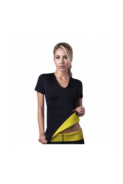 Korsezen Buyuk Beden Neotex Bayan Termal Terletici Zayiflama Tshirt Yarim Kollu Atlet Trendyol