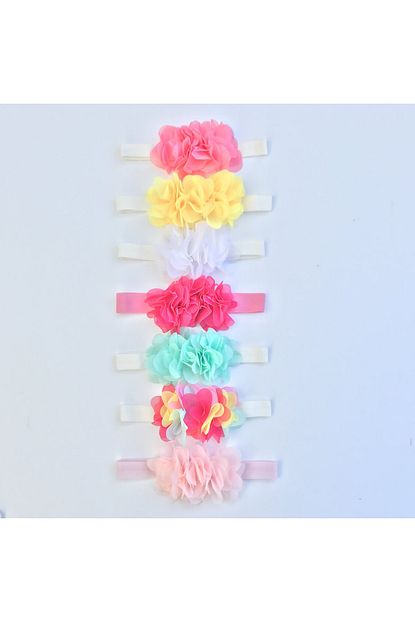 Mrv Aksesuar 7 Li Set Cicekli Bebek Sac Bandi Yeni Dogan Sac Bandi 3 Ay 6 Ay 9 Ay 12 Ay Trendyol