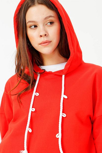 Limon Company Kadin Kirmizi Sweatshirt 504394942 Boyner Trendyol