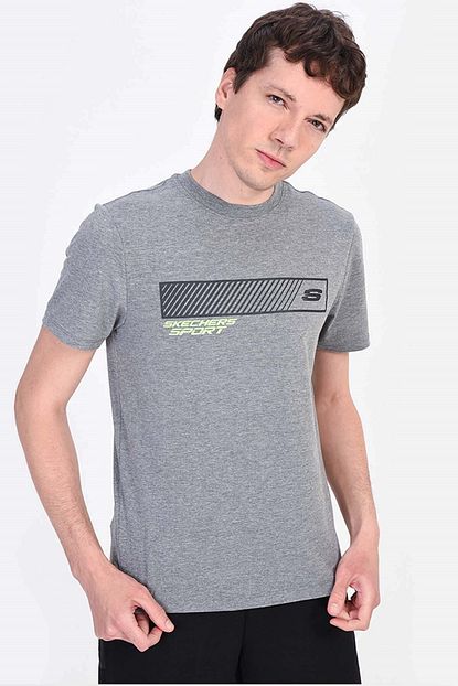 Skechers Graphic Tee S M Crew Neck Loading Print Erkek Tisort S201197 036 Trendyol