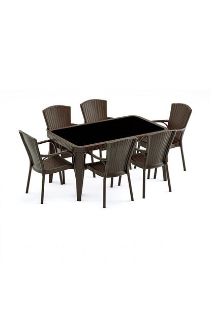 Tilia Osaka Masa 6 Adet Royal Koltuk Rattan Set Trendyol
