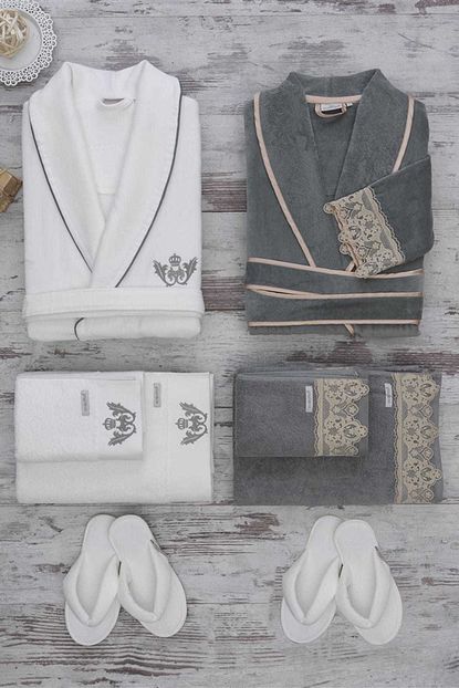 Ecocotton Organik Pamuk Aile Bornoz Seti Azra Trendyol