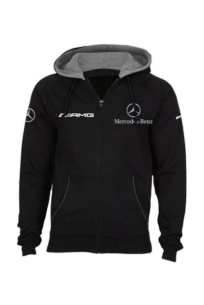 Zenbuy Mercedes Amg Kapsonlu Uzun Kollu Siyah T Shirt Trendyol