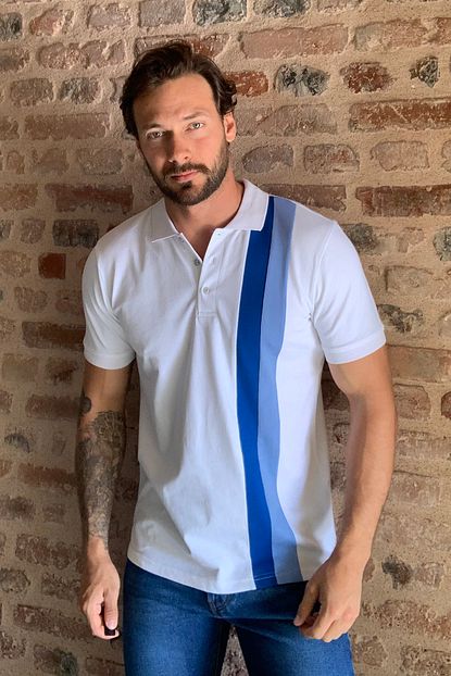Trendyol Man Beyaz Erkek Polo Yaka T Shirt Tmnss20po0105 Trendyol