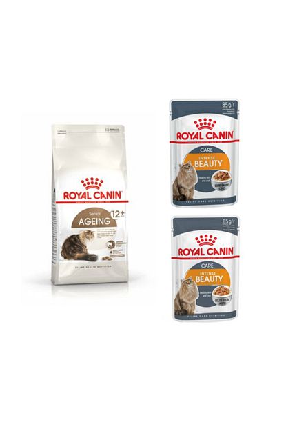 Royal Canin Ageing 12 Yasli Kedi Mamasi 2 Kg 2 Adet Intense Beauty Yas Mama 85 Gr Trendyol
