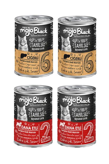 My Cat Mojo Black 4lu Konserve Paketi Trendyol