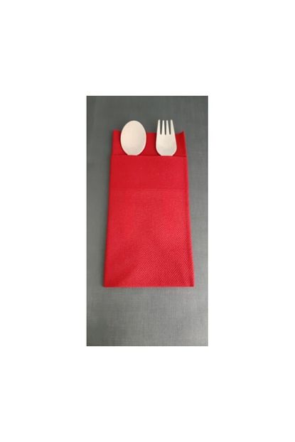 Airlaid Kirmizi Kumas Dokulu Cepli Pecete 40x40 1 8 50 Li Paket Trendyol