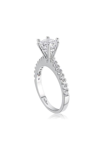 Seyhan Atas Gumus Swarovski Alti Tirnakli Tektas Yuzuk Trendyol