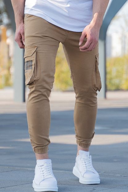 Modayi Tikla Erkek Taba Yan Cepli Kargo Kot Pantolon Trendyol