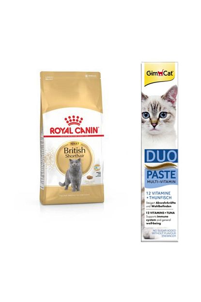 Royal Canin British Shorthair Yetiskin Kedi Mamasi 2 Kg Gimcat Duo Paste Tuna Balikli Multi Vitamin 50gr Trendyol