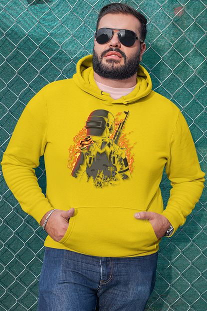 Angemiel Wear Havali Pubg Sari Erkek Kapusonlu Sweatshirt Trendyol