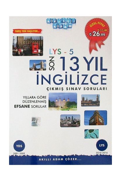 Akilli Adam Yayinevi Lys 5 Ingilizce Son 13 Yil Cikmis Sinav Sorulari Trendyol
