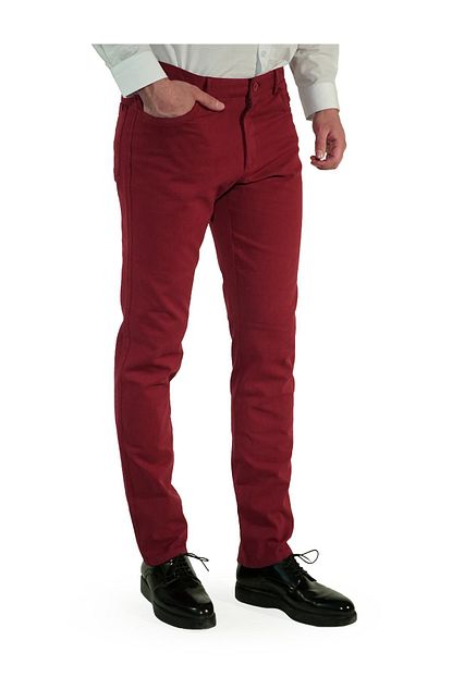 Igs Kirmizi Slim Fit Pantolon Trendyol