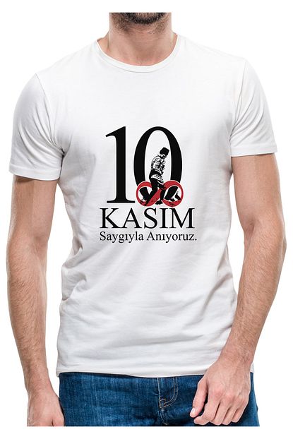 Collage Erkek Beyaz Zemin Baskili Beyaz Orme Tshirt Trendyol