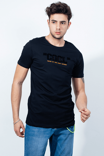 Lafaba Erkek Siyah Onu Kabartmali T Shirt Trendyol