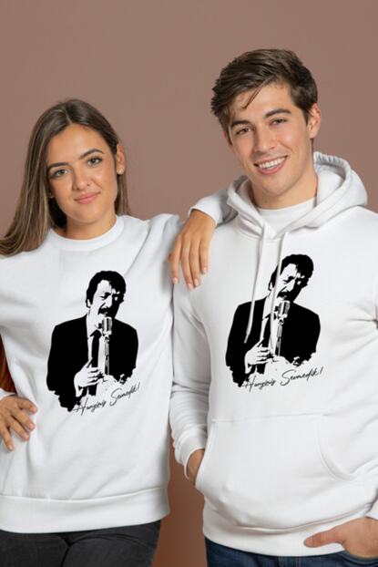 Hediyelimani Unisex Beyaz Muslum Gurses Hangimiz Sevmedik Baskili Kapsonlu Sweathirt Trendyol