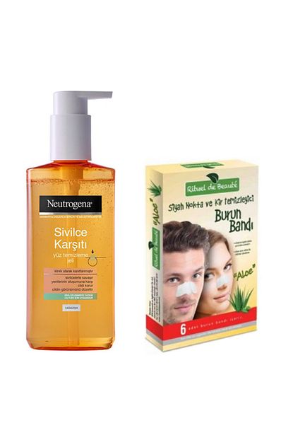 Neutrogena Sivilce Karsiti Yuz Temizleme Jeli 200ml Rituel De Beaute Siyah Nokta Ve Kir Temizleyici Burun Bandi Trendyol