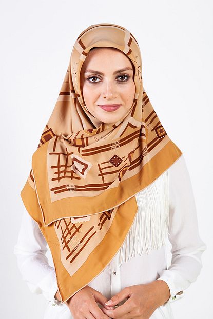 As Esarp Kadin Altin Rengi 110x110 Cm Esarp Trendyol