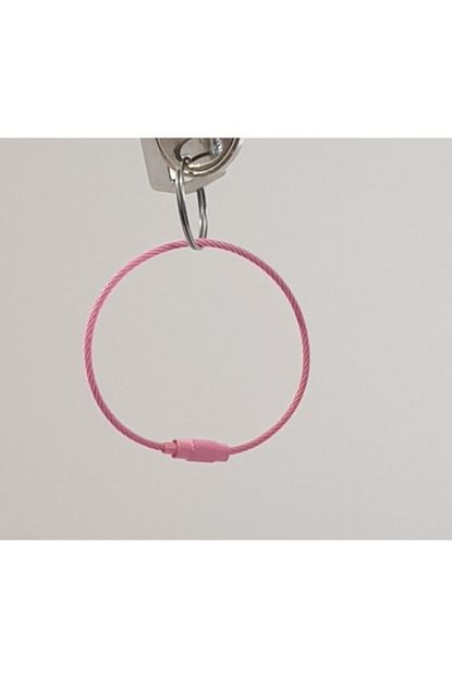 Fourhand Pembe Renkli Karabina Kablo Paslanmaz Celik Tel Anahtarlik 3 Adet Trendyol