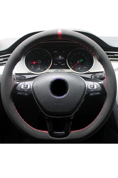 Gardenauto Fiat Egea Hb Alcantara Direksiyon Kilifi Kirmizi Yuzuklu Trendyol