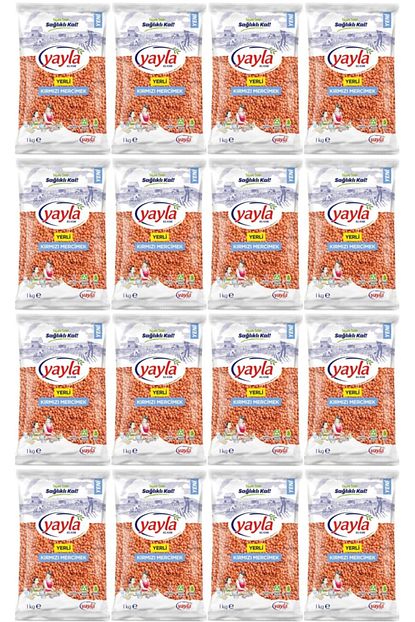 Yayla Kirmizi Mercimek 1 Kg 16 Adet Trendyol