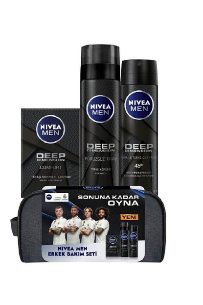 Nivea Men Deep Dimension Erkek Bakim Seti Canta Hediyeli Trendyol