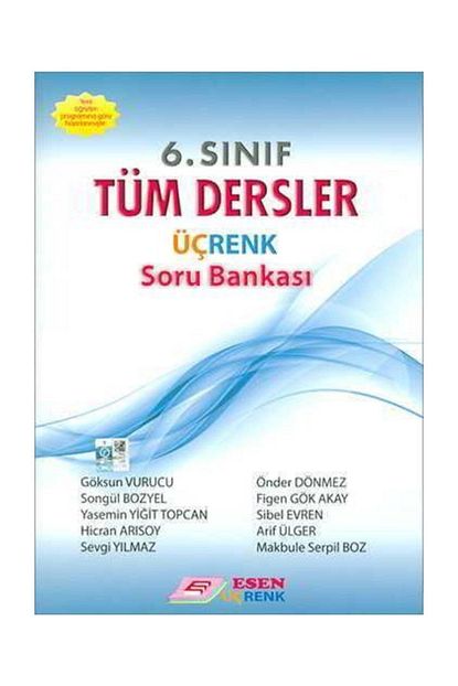Esen Uc Renk Yayinlari Esen Yayinlari 6 Sinif Tum Dersler Ucrenk Soru Bankasi Trendyol