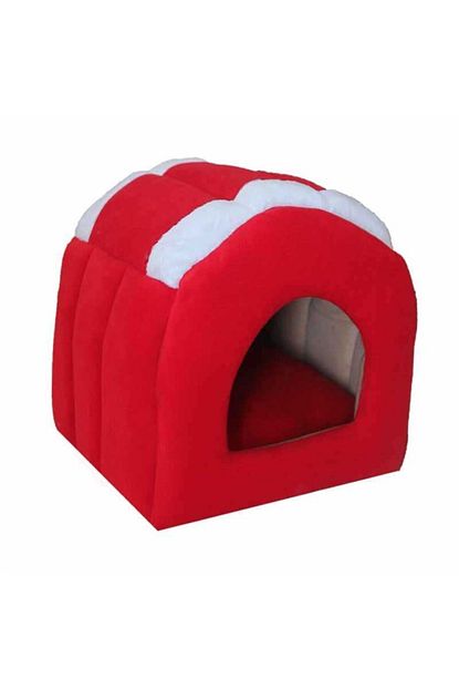 Bedspet Kedi Ve Kucuk Kopek Kulubesi Kirmizi 40 X 40 X 38 Cm Trendyol