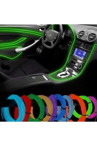Universal Ip Neon Buz Mavi Arac Ici Led Ambiyans Isigi Torpido Ledi 2 Metre Trendyol