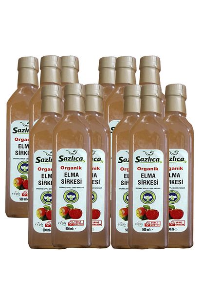 Sazlica Organik Elma Sirkesi 12 Ad 500 Ml Trendyol