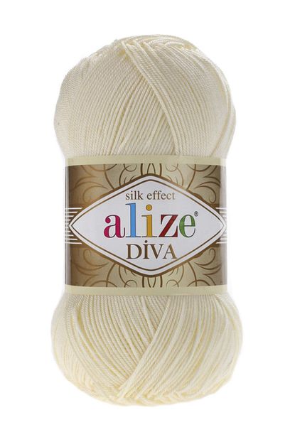 Alize Diva El Orgu Ipi Ipligi Renk Kodu 01 Krem Trendyol