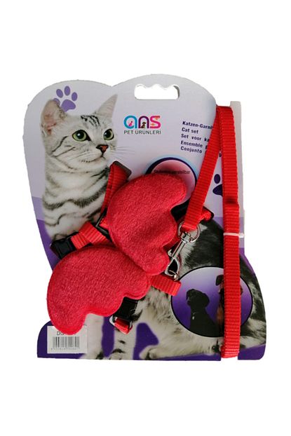 Ans Kanatli Melek Kedi Gogus Bel Tasmasi 20 32 Cm Kirmizi Trendyol