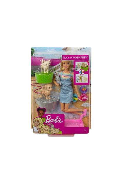 Barbie Ve Hayvanlari Banyo Eglencesinde Oyun Seti Trendyol