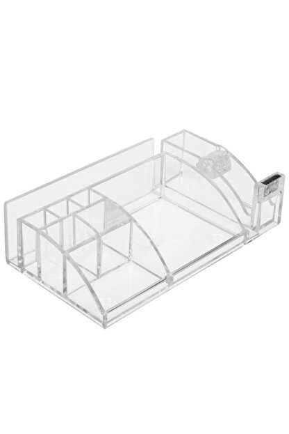 Ark 2043 Masa Ustu Kalemlik 8 Bolmeli Seffaf Renk Trendyol