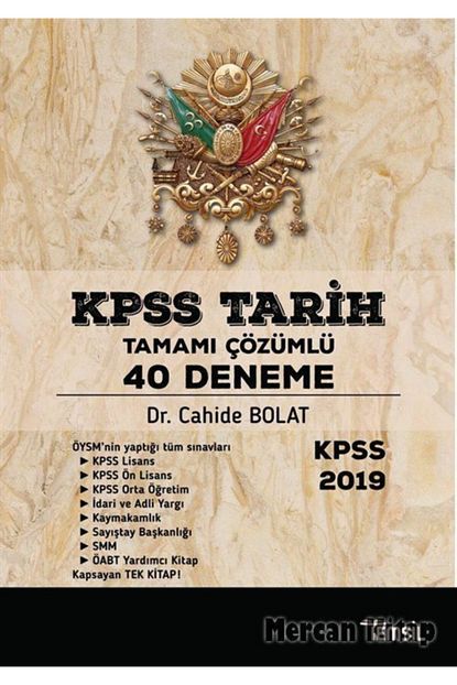 Temsil Kitap 2019 Kpss Tarih Tamami Cozumlu 40 Deneme Trendyol