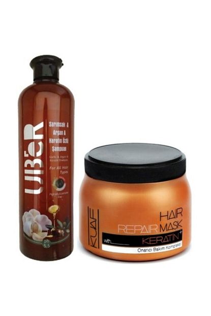 kuaf profesyonel keratin sac maskesi 500 ml uber keratin yogun bakim sampuani 700 ml fiyati yorumlari trendyol