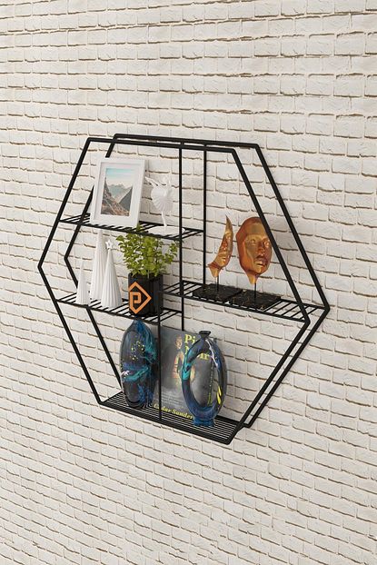 Pratico Petek Model Metal Duvar Rafi Buyuk Boy Trendyol