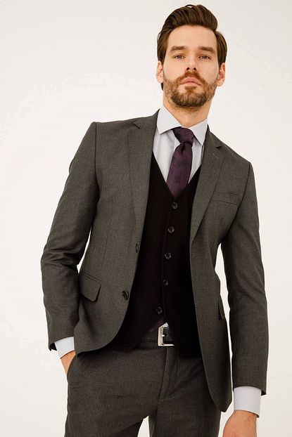 Igs Erkek Fume Slim Fit Takim Elbise Trendyol
