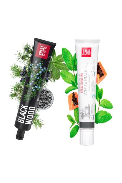 Splat Blackwood Siyah Beyazlatici Dis Macunu 75 Ml White Plus Dis Macunu 100 Ml Trendyol