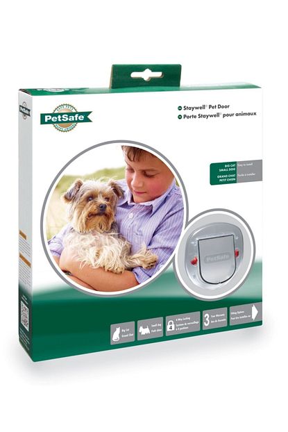 Petsafe Byk Kedi Kck Kopek Manuel 4 Yonlu Kilitli Kapi Gri Trendyol