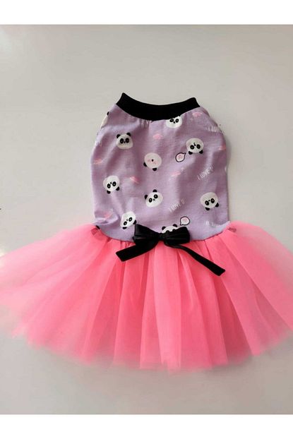 Ac Pet Tekstil Panda Desenli Pembe Tutulu Kedi Kopek Kiyafeti Trendyol