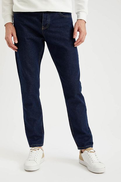 Defacto Erkek Lacivert New Regular Fit Jean Pantolon Trendyol