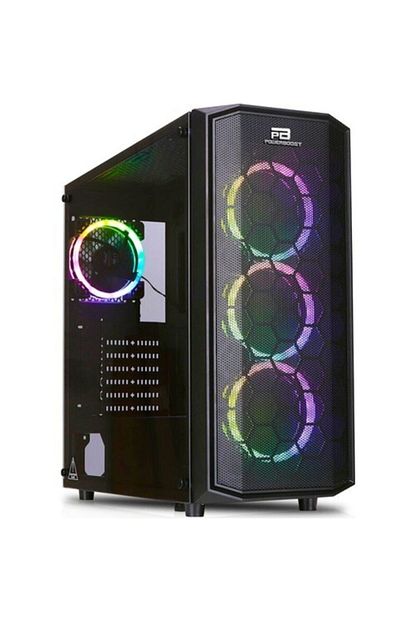 Power Boost X Rainbow Fixed Led Fanli Bilgisayar Kasasi Trendyol