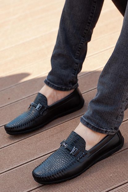 Muggo Erkek Siyah Loafer Ayakkabi Trendyol