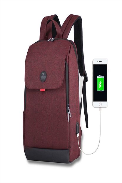 My Valice Smart Bag Business Usb Sarj Girisli Akilli Notebook Sirt Cantasi Mv1932 Bordo Trendyol