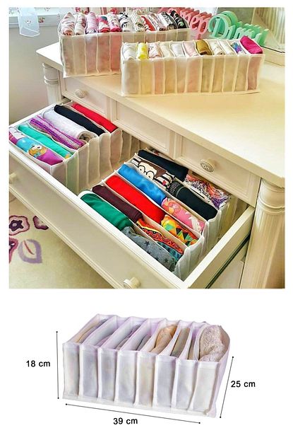 cekmece ve dolap ici 8 bolmeli akordiyon organizer l